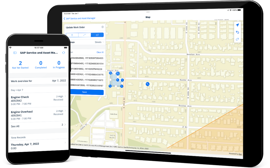 screenshot of SAP Service and Asset Manager